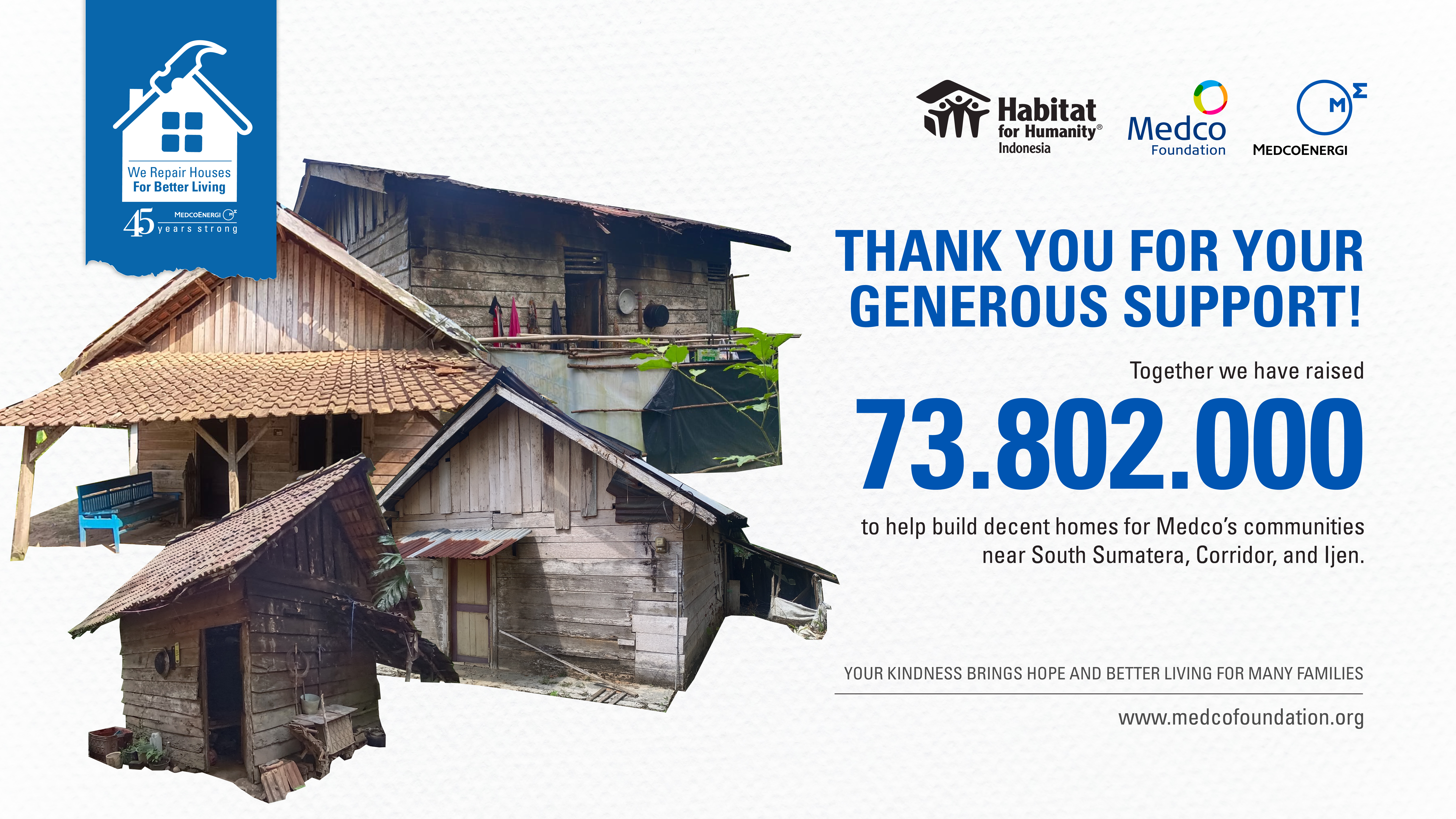 Donasi Bersama, Wujudkan Rumah Layak Huni di Wilayah Aset Medco Image